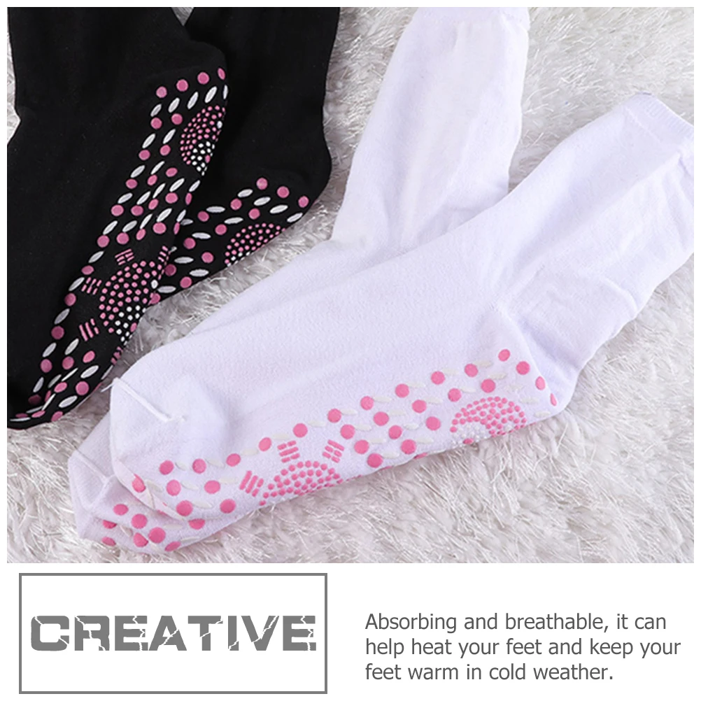 

6 Pairs Heating Socks Warm Breathable Winter Comfortable Winter Socks For Women Women Men Camping Hiking