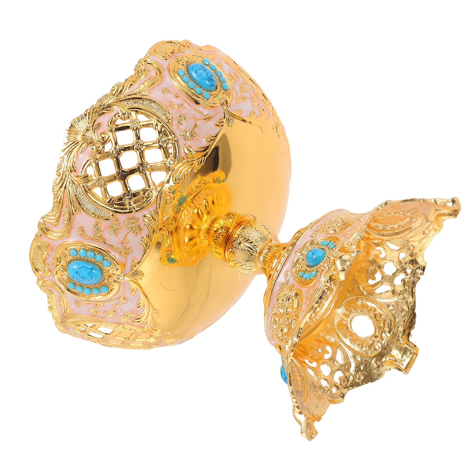 

Винтажный поднос для фруктов из цинкового сплава с ажурным дизайном, 7x6 дюймов, золотой, в ретро-стиле, на ножках, для закусок, для декора обеденного стола