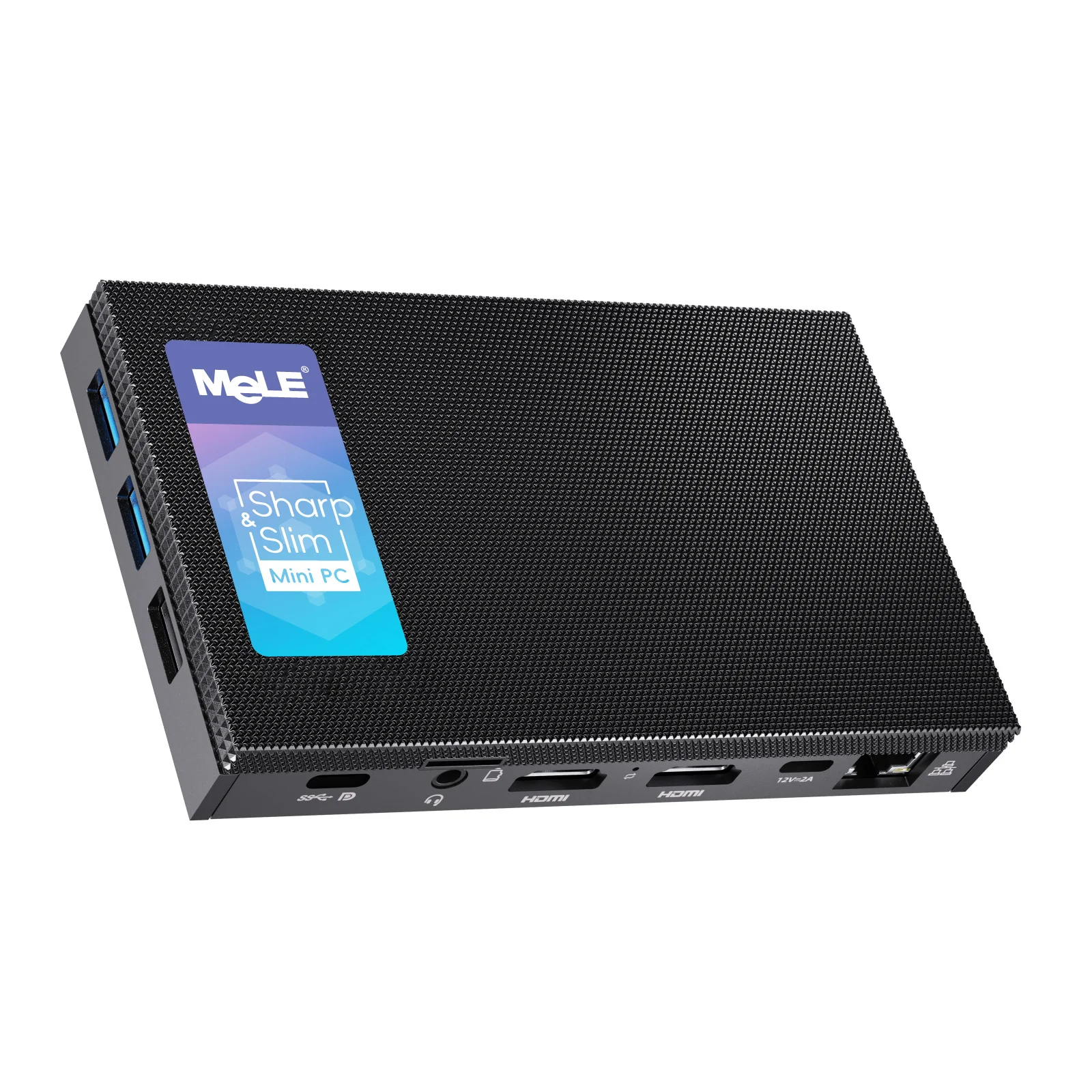 MeLE Mini PC Quieter 4C 12th Gen N100، كمبيوتر بدون مروحة، ذاكرة وصول عشوائي 16 جيجابايت، 512 جيجابايت، كمبيوتر ألعاب Win 11 Proll USB Type C 4K Three Display