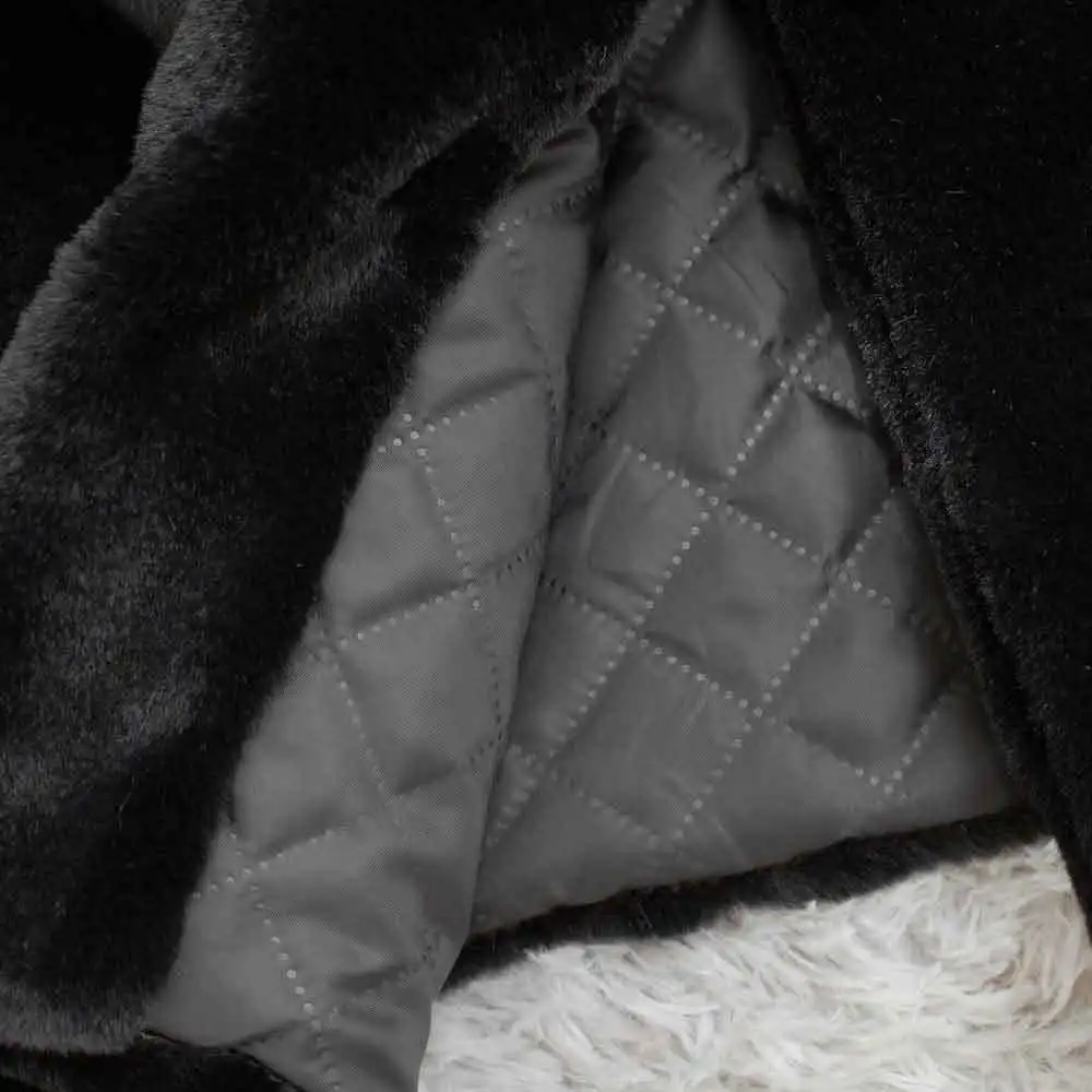 Ladies Furry Faux Fur Long Coats Women Pockets Soft Shaggy Mink Fur Women Trendy Street Style Loose Long Sleeve Outwear Winter