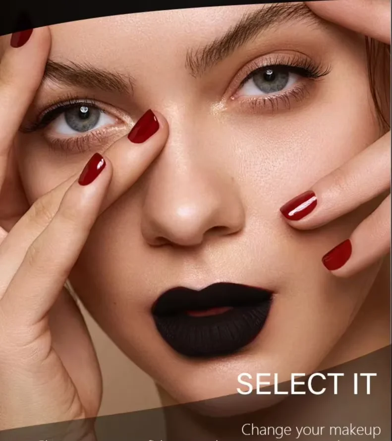 Matte black lipstick, long-lasting waterproof, no creases, Gothic dark makeup party, Halloween cosplay makeup