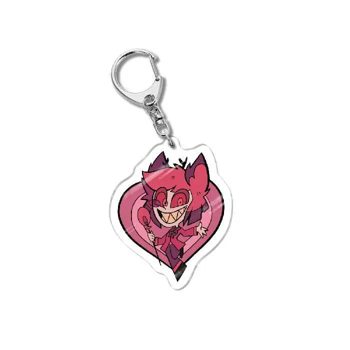 Hazbin Hotel Charlie Vaggie Alastor Anime Acrylic Cute Cartoon Figure Keychain Pendant Bag Charms Key Ring Friends Accessories