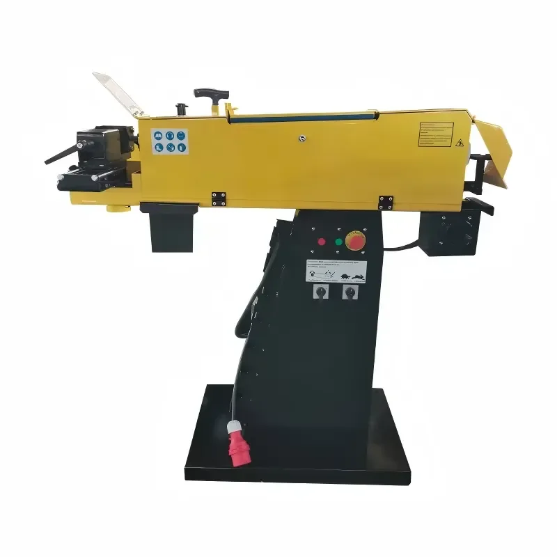Heavy Pipe Notcher & Belt Sander Machine for Metal Tube Beveling, Weld Grinding, Polishing & Deburring