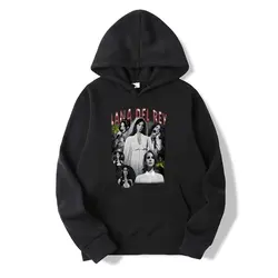 Mens Lana Del Rey Album Hippie Kings Wool Beach Hooded sweatshirt