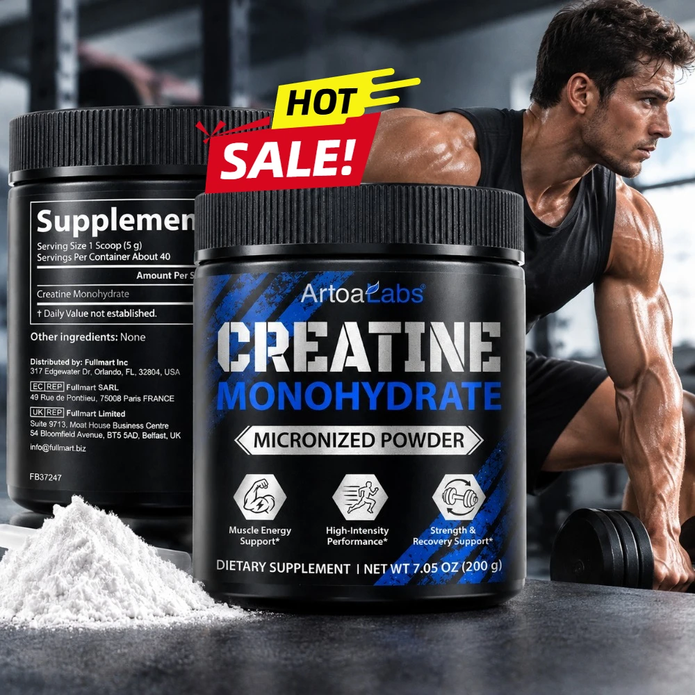 Creatine Monohydrate Micronized Powder 5g Supports Muscle Energy High-Intensity Performance Strength & Recovery 200g 40 Servings