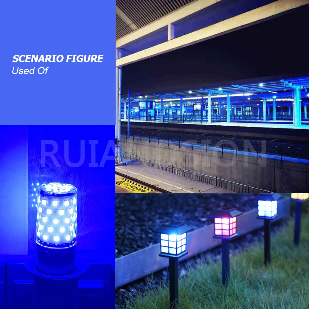 RUIANDSION E10 AC 220V Blue LED Bulb Warning Lights Mechanical Indicator Decorative Mini Work Lamps Outdoor lamp