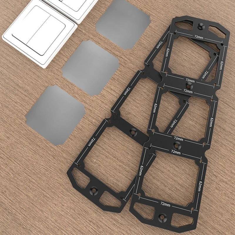 

Slot Hole Opening Tool 86 Type Wire Box Template Socket Bottom Aluminum Alloy Solid Slot Hole Opening Tool for Electrician