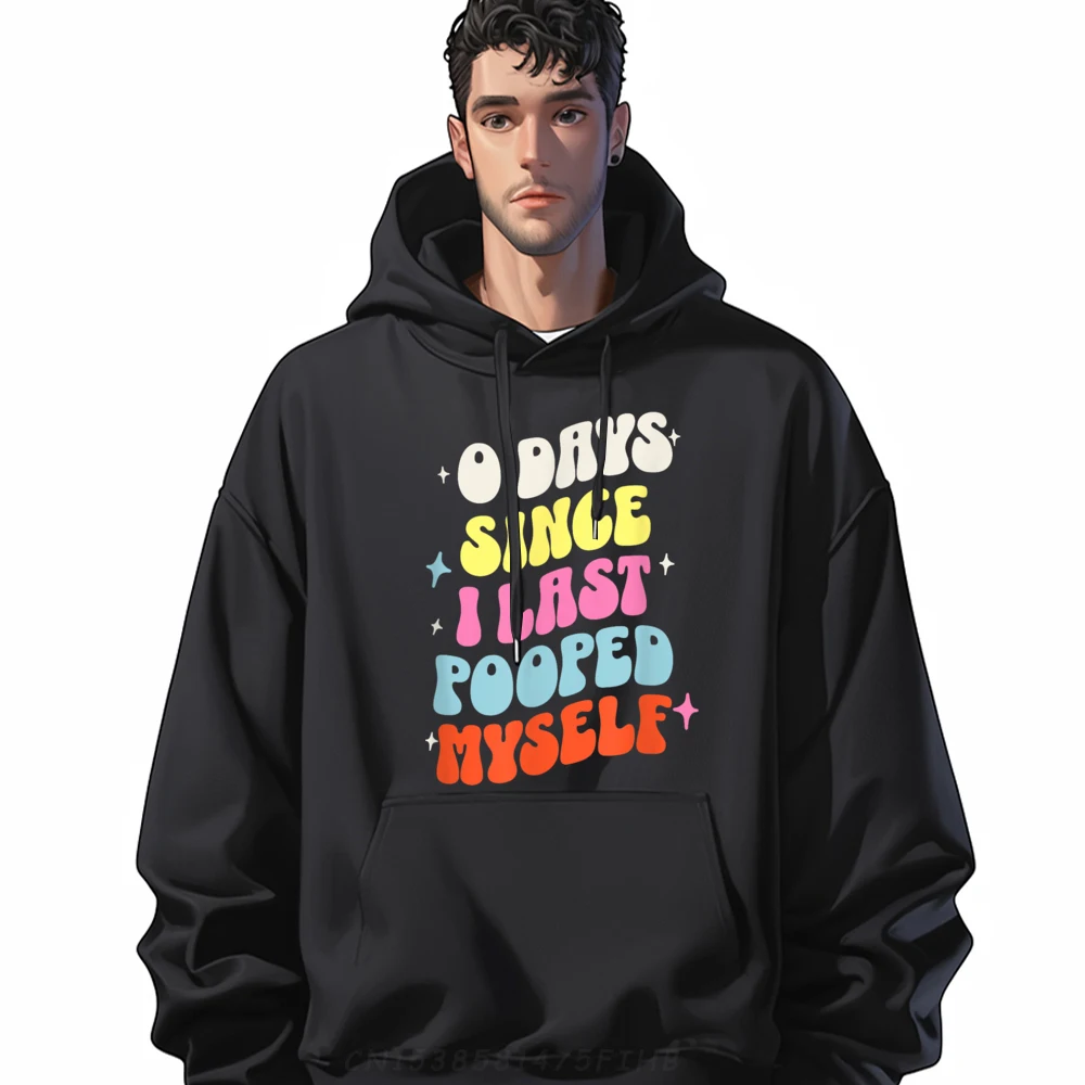 

Cute Men's Hoodies 0 Days Since I Last Outdoor Sweatshrt Long Sleeve Party Sweatshirt Crew Neck