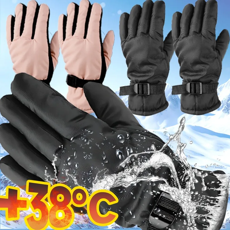 Winter Verdicken Wasserdichte Handschuhe Männer Frauen Outdoor Skifahren Reiten Wandern Motorrad Warme Plüsch Handschuh Unisex Thermische Sport Handschuhe