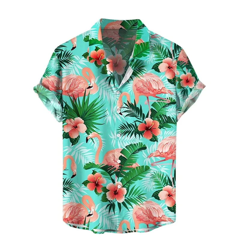 Summer Floral Shirt Tropic Plants 3d Print Shirts Men\'s Women\'s Hawaii Blouse Holiday Clothes Lapel Buttons Male Cuba Camisas