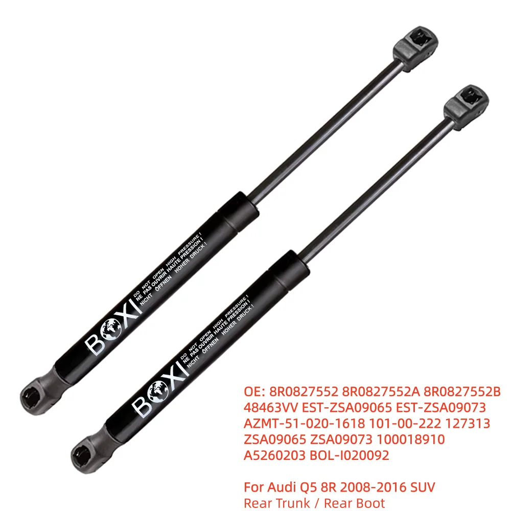 

BOXI 2Pcs Rear Boot Shocks Gas Springs Lift Support For Audi Q5 8R 2008 - 2016 SUV 8R0827552 8R0827552A Lift Struts