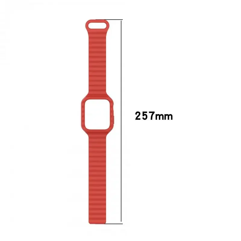 Case+Strap for Apple Watch 45mm 44mm 49mm 42mm 38mm 41mm 40mm Magnetic Silicone Wristband iWatch Series Ultra 2 8 7 6 5 SE Band