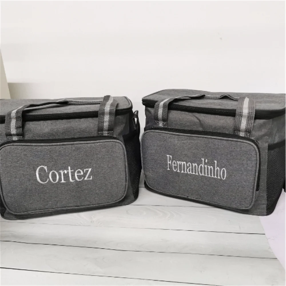 Personalized Name Beer Cooler Bag,CustomName Insulated Lunch Bag,Monogrammed Outdoor Picnic Bag,Embroidered Name Lunch Box Bags