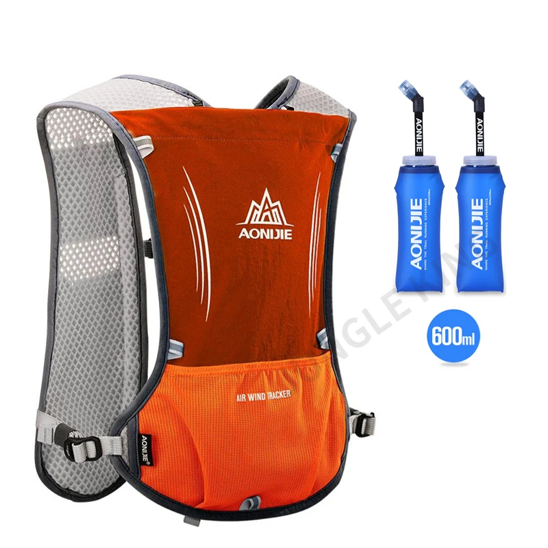AONIJIE E913S 5L Trink Rucksack Rucksack Tasche Weste für 2L Wasser Blase für Lauf Marathon Rennen Sport 600ML Wasser flaschen