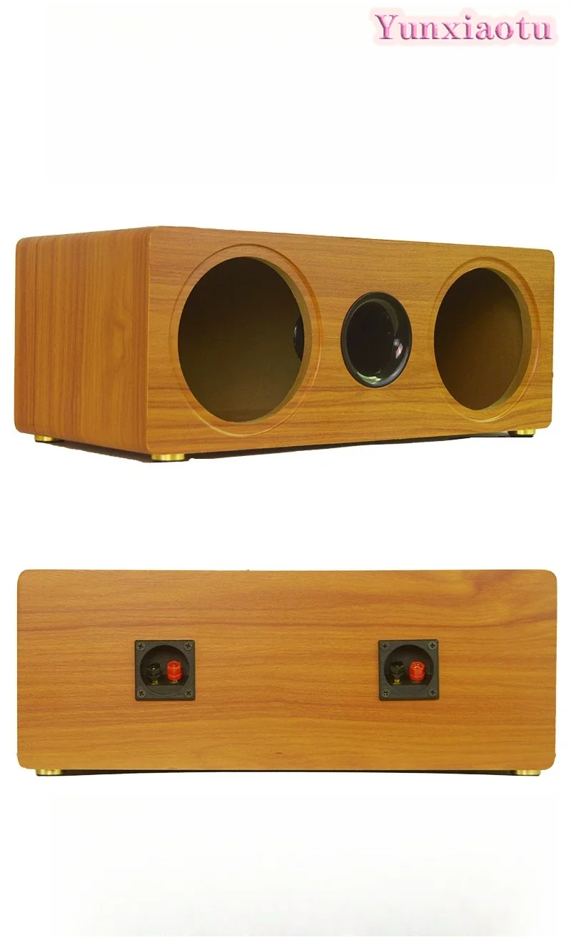 Dual‑Loudspeaker Wooden Empty Speaker Box, DIY Audio Cabinet for 3‑6.5 Inch Home Speaker Drivers