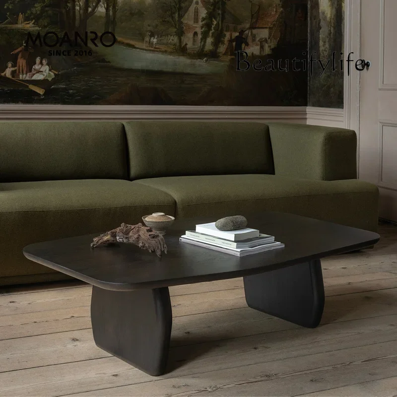 Solid wood coffee table living room low  tea table kang table bay window  modern simple household small apartment
