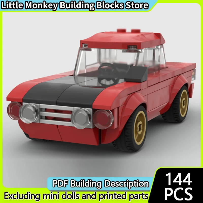 Sebesség Versenyautó Modell MOC Építőkockák Piros Rali Versenyautó Moduláris Technológia Gyermekek Ünnepi Ajándékok Összeszerelhető Játékok Öltöny