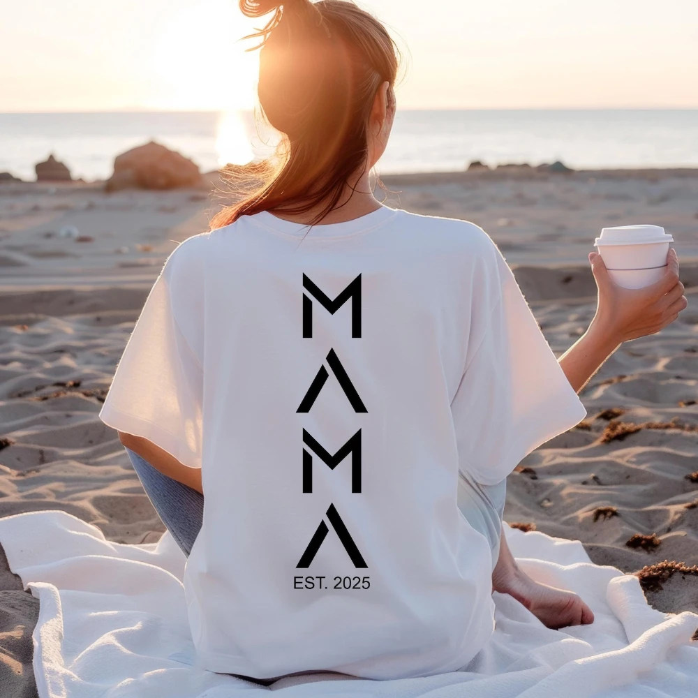 2026 Personalized Mom T-shirt with Children's Birth Years. Mom Birthday Shirt. Gift for Mom: Custom T-shirt with Birth Years.