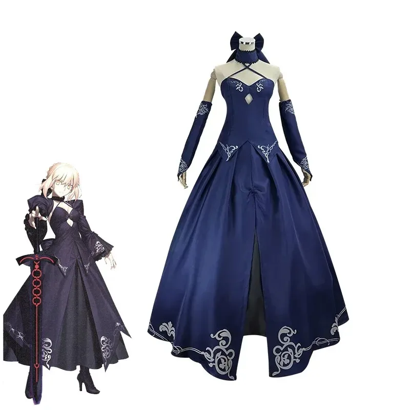 Anime Fate Stay Night Saber Alter disfraces Cosplay vestidos de Lolita uniformes trajes mujeres Halloween fiesta juegos carnaval Suitsx;8