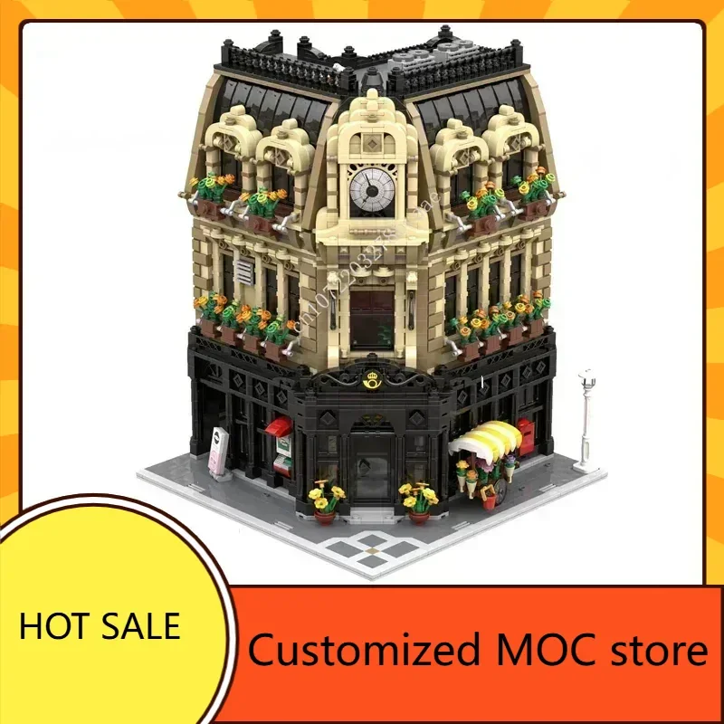 

4534PCS Post Office MOC streetview Puzzles CityArchitecture Creative Christmas Assembly Adultsren Birthday Toy Gift Adult Age