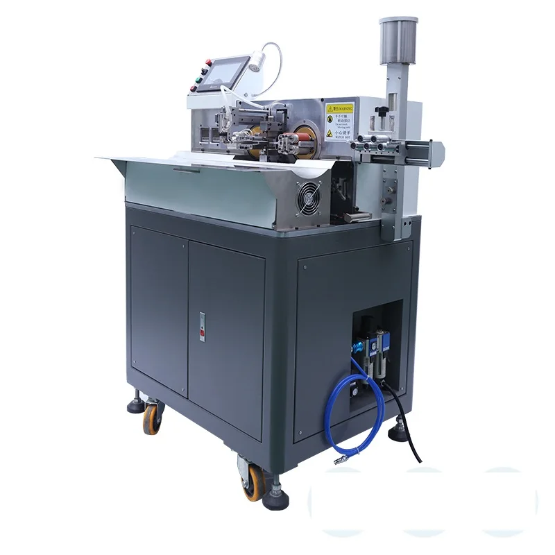 Best price Junsheng brand automatic high-speed double-sided cable stripping and torsion welding tin plating machine