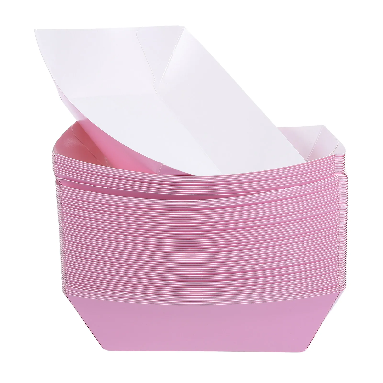 60Pcs Sturdy Paper Serving Boats Taco Trays Kraft Boat Shape for Mexican Food Nachos Sushi Dessert Sauces Fiesta Buffet Party