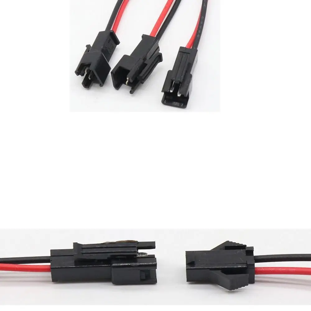 10CM 15CM 20CM JST SM 2 Pins Plug Terminal Cable Connector Wire Connector Quick Adapter Male and Female Wire Connector