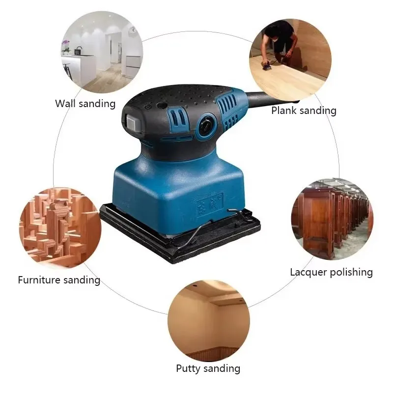 Electric Sander Wood Putty Sheet Metal Paint Polishing Machine Woodworking Random Orbital Sandpaper Machine Power Tool