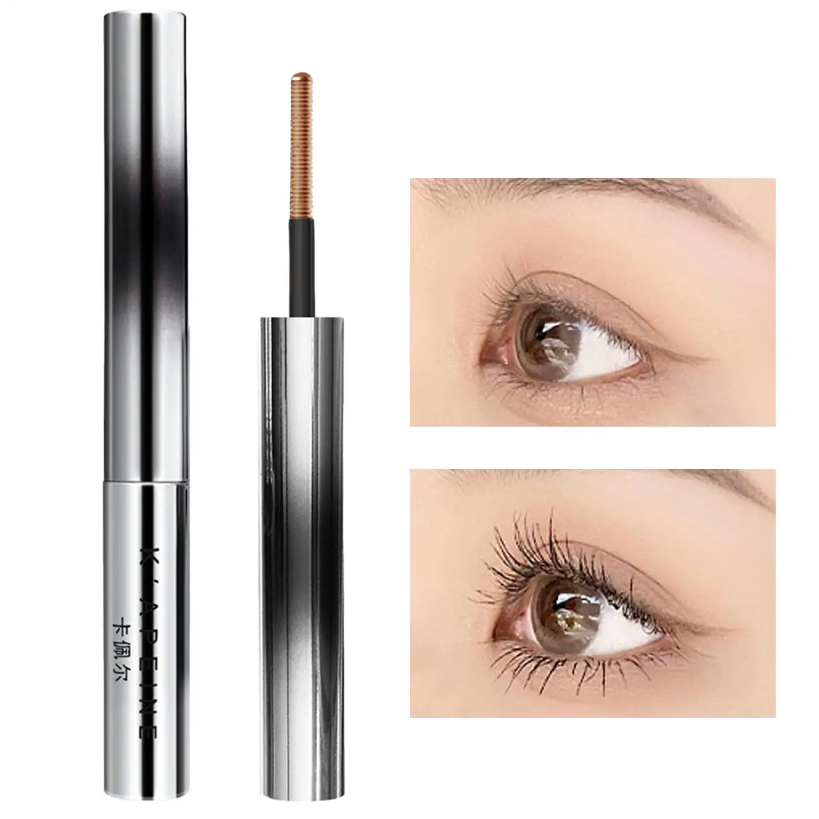 Mascara cils anti-taches Extension de cils Mascara sûr Mascara fer Mascara 3D Curling Mascara fibre de soie mat Mascara noir marron