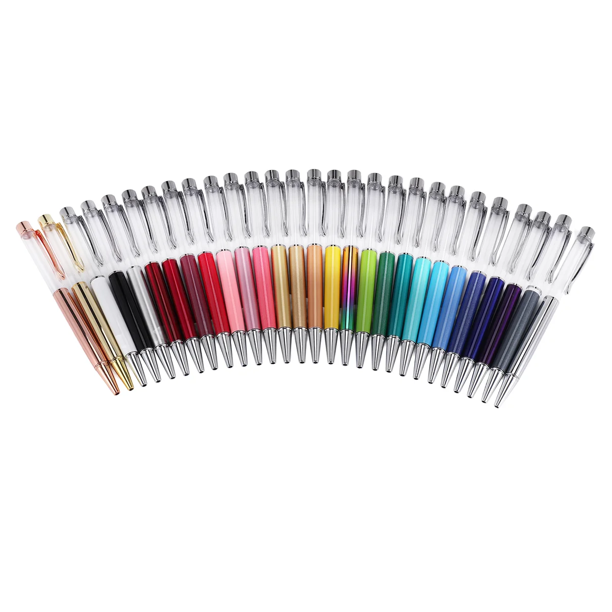 A42F  28 PACK Colorful Empty Tube Floating DIY Pens,Building Your Favorite Liquid Sand Pens Supplies for Many Occasions