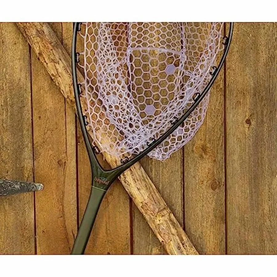 Mid-Length Fishing Net for outdoor use, polyethylene material, natural beige color, UV-resistant and durable