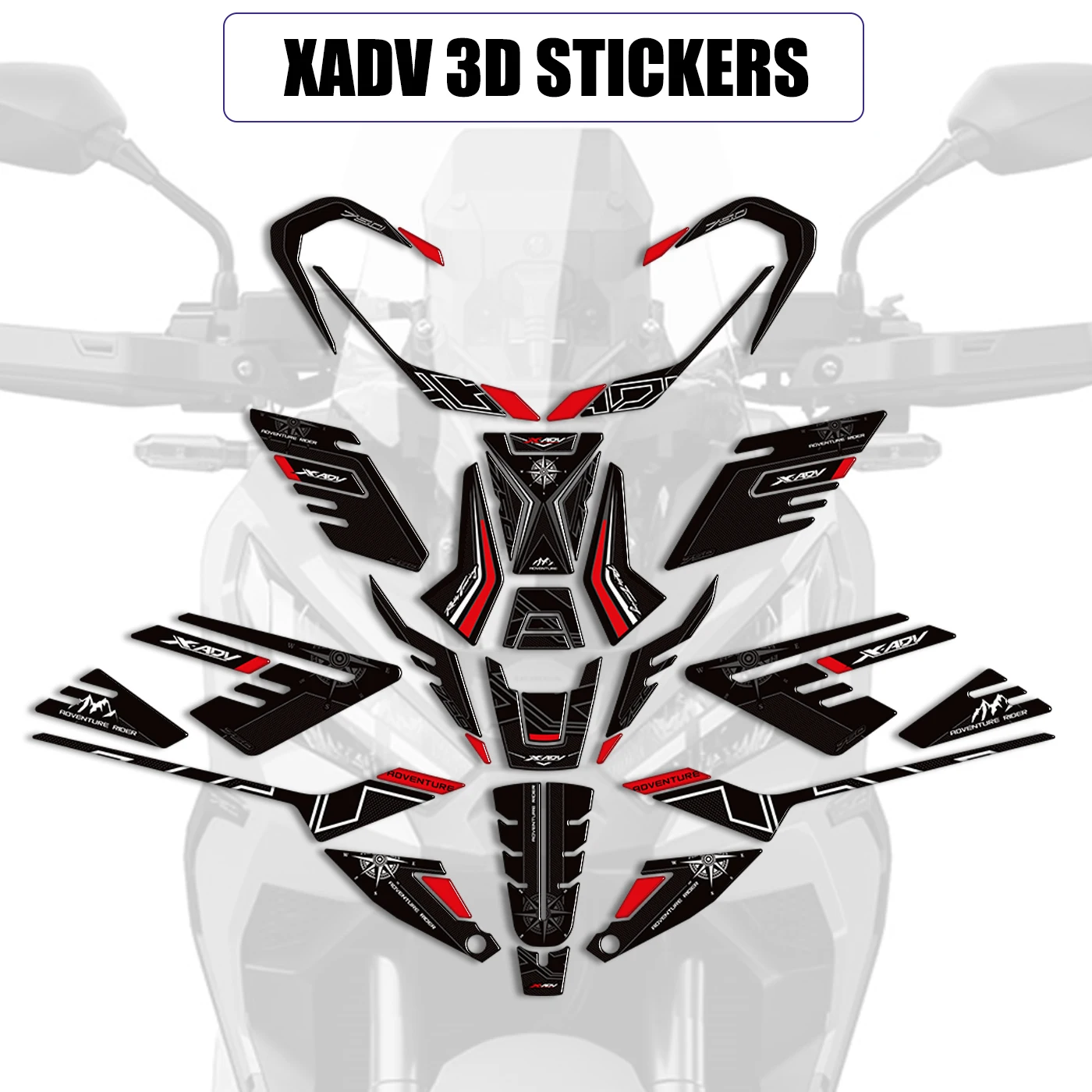 

X-ADV XADV X ADV 750 For Honda 2021 2022 2023 2024 Protective Tank Pad Wheel 3D Stickers Decals Body Fender Shell Fairing