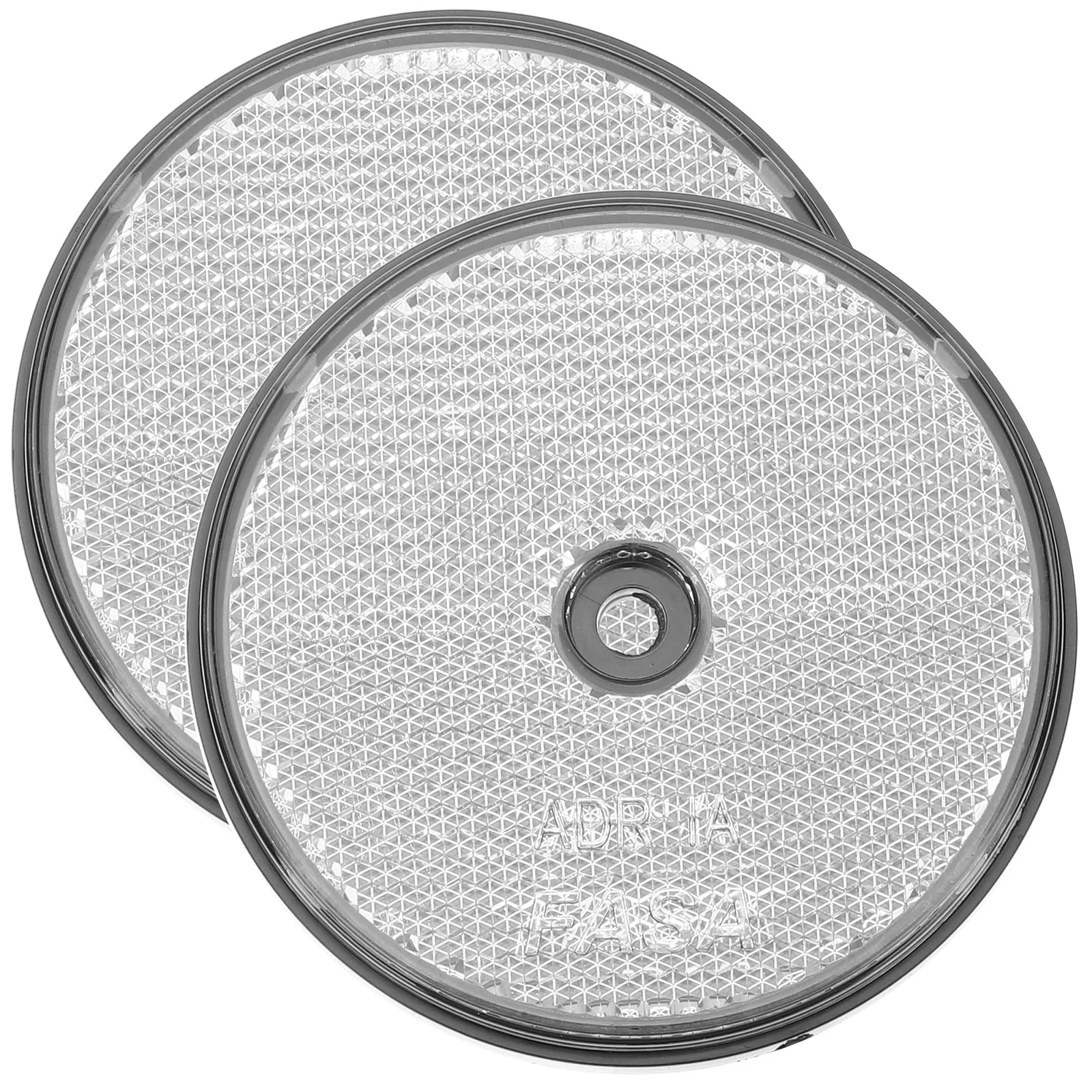 Round Reflector Motorcycle Trailer Reflectors Driveway Safety Boats for Post Screw on Oval Front White Tape