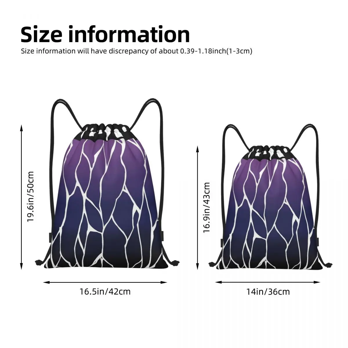 Kimetsu No Yaiba Anime Drawstring Bags Basketball Backpack Gym Sackpack Demon Slayer String Bag for Exercise