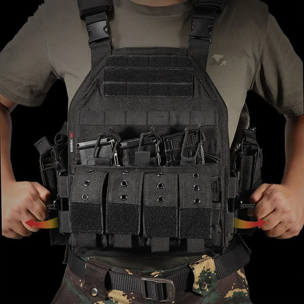 Imagem -03 - Nylon Placa Transportadora Colete Tático Ajustável Coletes Modulares Airsoft Combate Acessórios Caça ao ar Livre Esporte Protetor 1000d