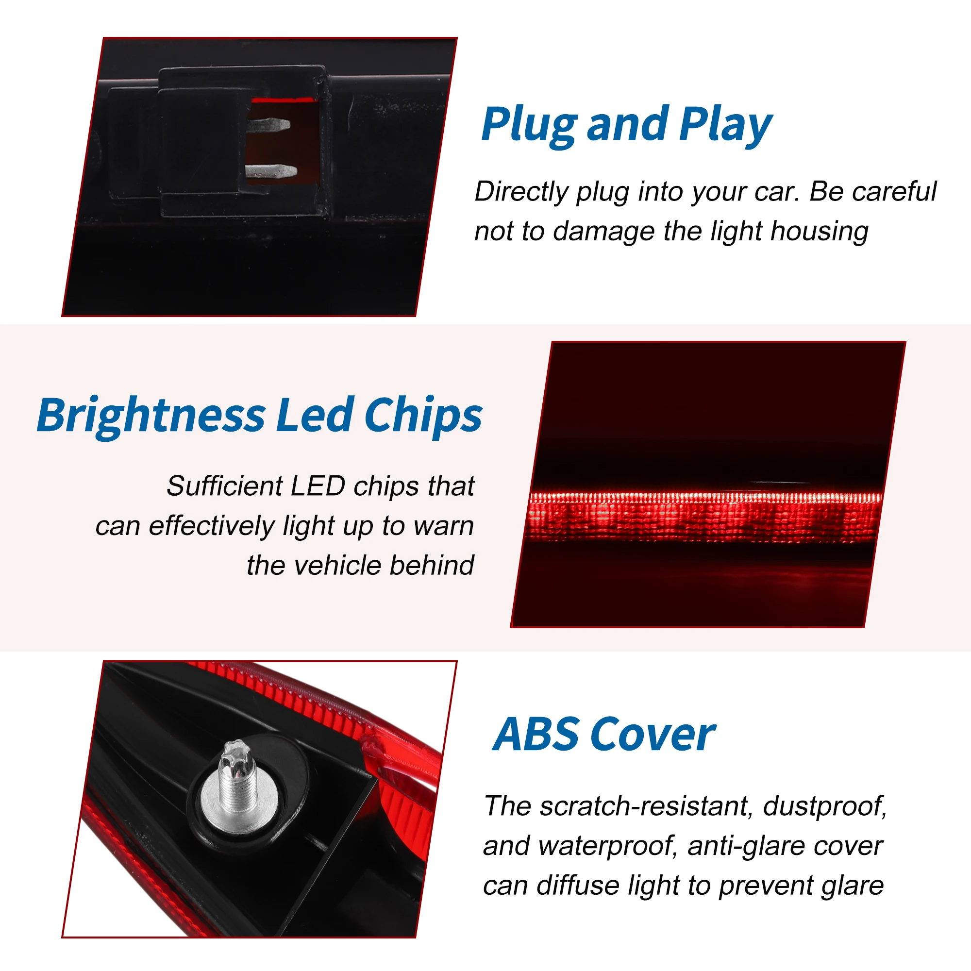 UXCELL ضوء الفرامل الثالث LED الأحمر لسوبارو Outback (النسخة الأمريكية) رقم 84701AJ01A