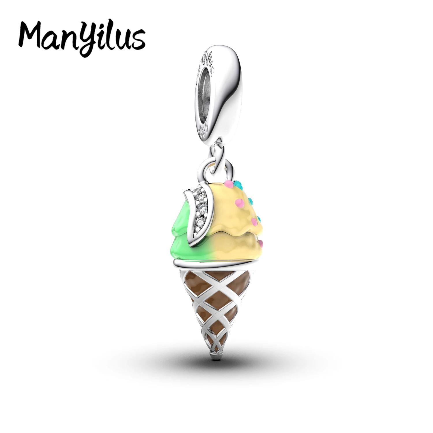 

Manyilus New 2025 Ice Cream Charms S925 Sterling Silver Spanish Bear Beads For Bracelet 925 Original DIY Necklaces Jewelry Gift