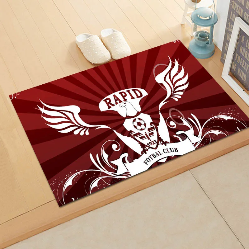 FC Rapid Bucuresti crystal velvet floor pad house carpet door pad modern decorative carpet anti -sliding floor pad 051