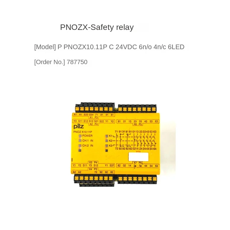 Industrial  PILZ Safety Relays PNOZ X10.11P C 24VDC 6n/o 4n/c 6LED 787750 Brand New Genuine ProductMultifunctional Configuration