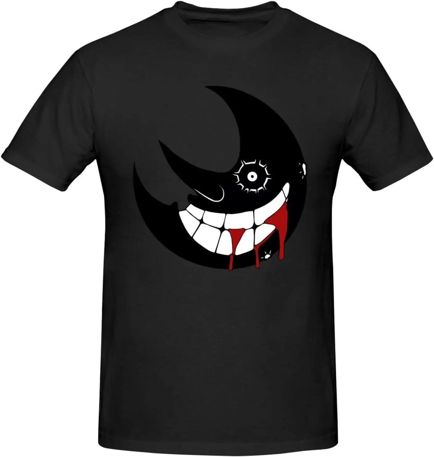 

Рубашка Soul Anime Eater, мужская дышащая хлопковая рубашка с короткими рукавами на заказ, модные футболки с круглым вырезом, топ