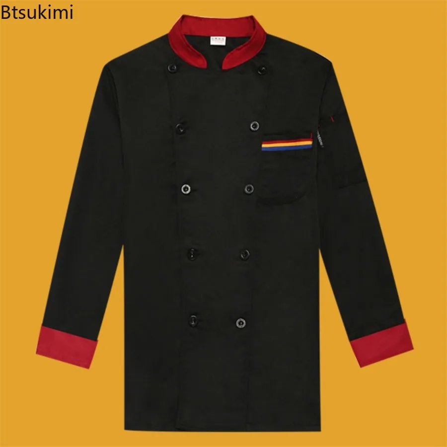 2026 Summer Breathable Chef Uniform Short Long Sleeve Unisex Double-breasted Kitchen Work Wear for Restaurant Baking Cooking