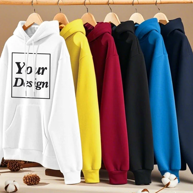 

Custom Hoodie High Quality 100%cotton Print Photo Top Text Brand Logo Men Womens Autumn Winter Warm Hoody Sweatshirt 300gsm