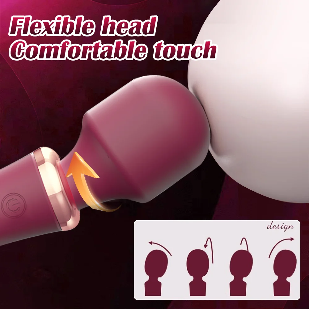 لعبة الجنس للنساء عصا سحرية قوية هزاز G بقعة البظر تحفيز مزدوج التدفئة جهاز تدليك للمهبل السلع الكبار الإناث
