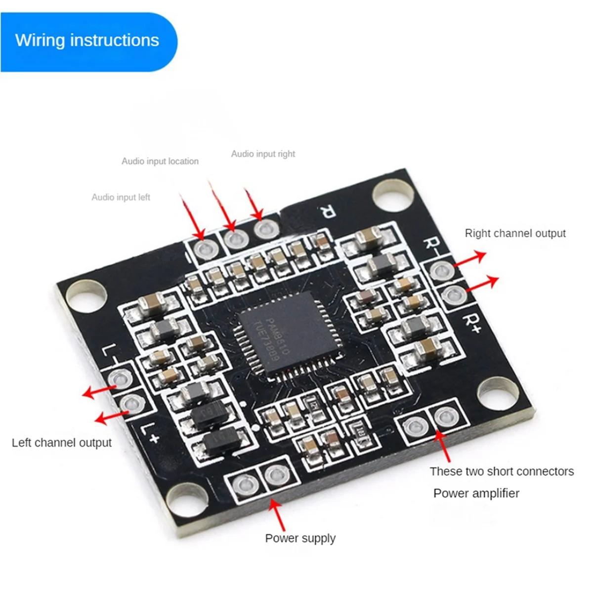 5Pcs PAM8610 Module Digital 2X15W Audio Power Amplifier Board