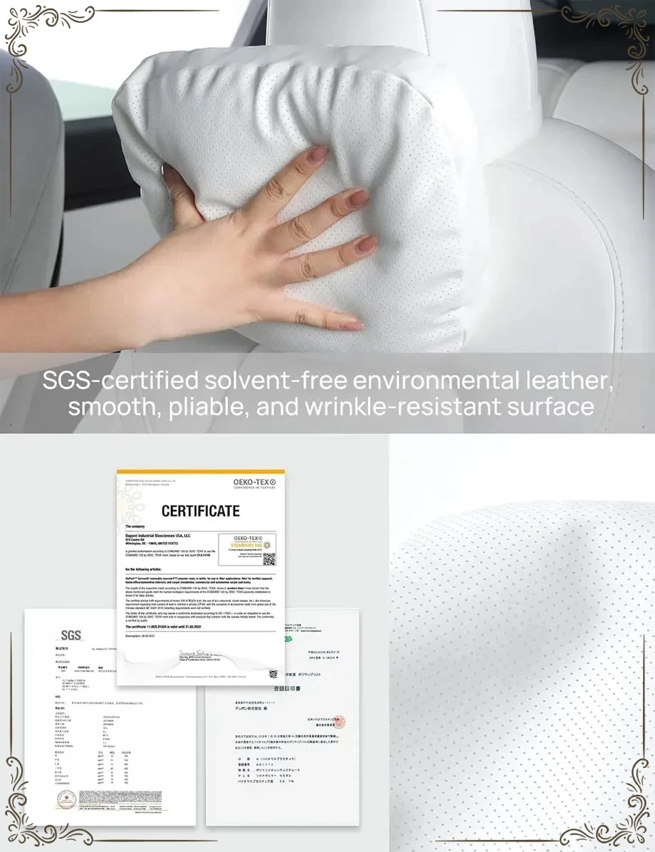 Suede Comfortable Headrest Neck Pillow For Tesla Highland Model 3/Y Model S Model X Accessories Car Neck Pillow for Traveling view 3