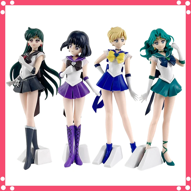 24cm Anime Sailor Moon Kaiou Michiru Figure GLITTER&GLAMOURS Meiou Setsuna Tenoh Haruka Tomoe Hotaru Action Figurine Toy Gift