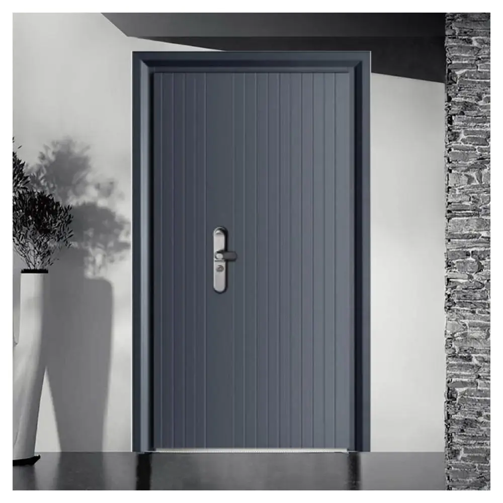 Customization Modern Minimalist Stainless Steel Anti-Theft Entry Door For Wine Cellar & Farmhouse Exterior Use