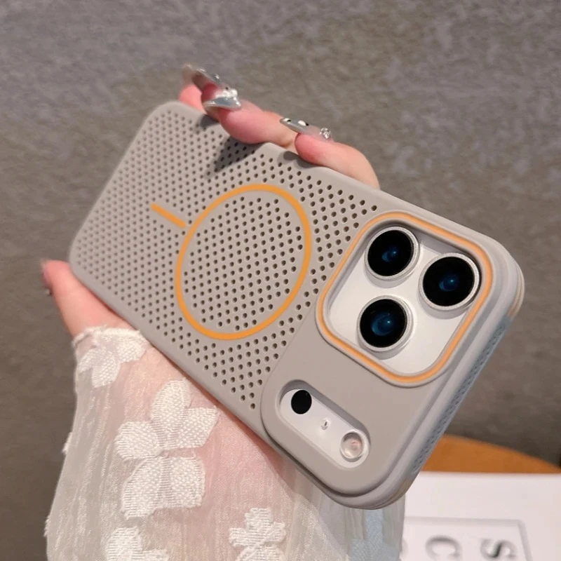 

New Heat dissipation Magnetic Phone Case For iPhone 17 Air 16 15 14 13 12 Pro Max Plus For Magsafe Protector Shockproof Cover
