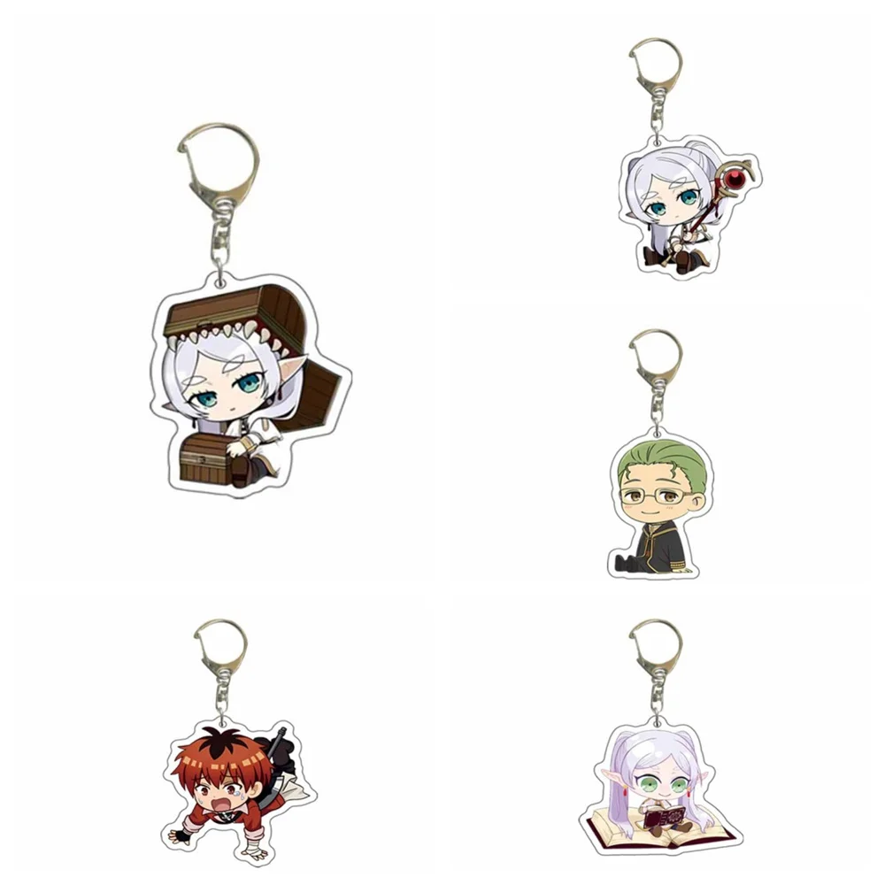 Anime Frieren Beyond Journey's End Figures Frieren Himmel Acrylic Keychain Model Cosplay Characters Ornament Accessories Gift