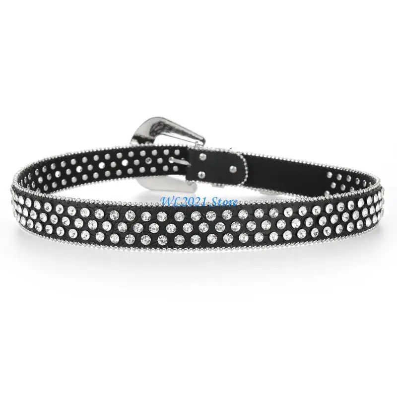 G5GC Bling Bling Cowboy Cowgirl Cintura in Jeans Gonna Cintura piena per adolescenti